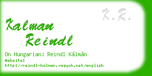 kalman reindl business card