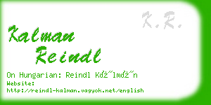 kalman reindl business card